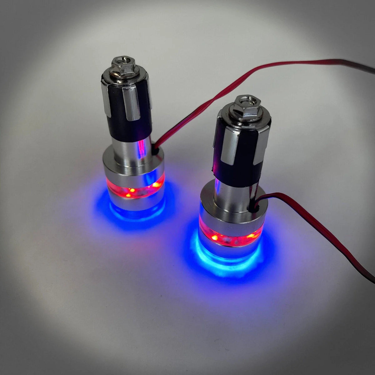Blue LED Turn Signal Lights for Motorcycle (Grip Bar End)