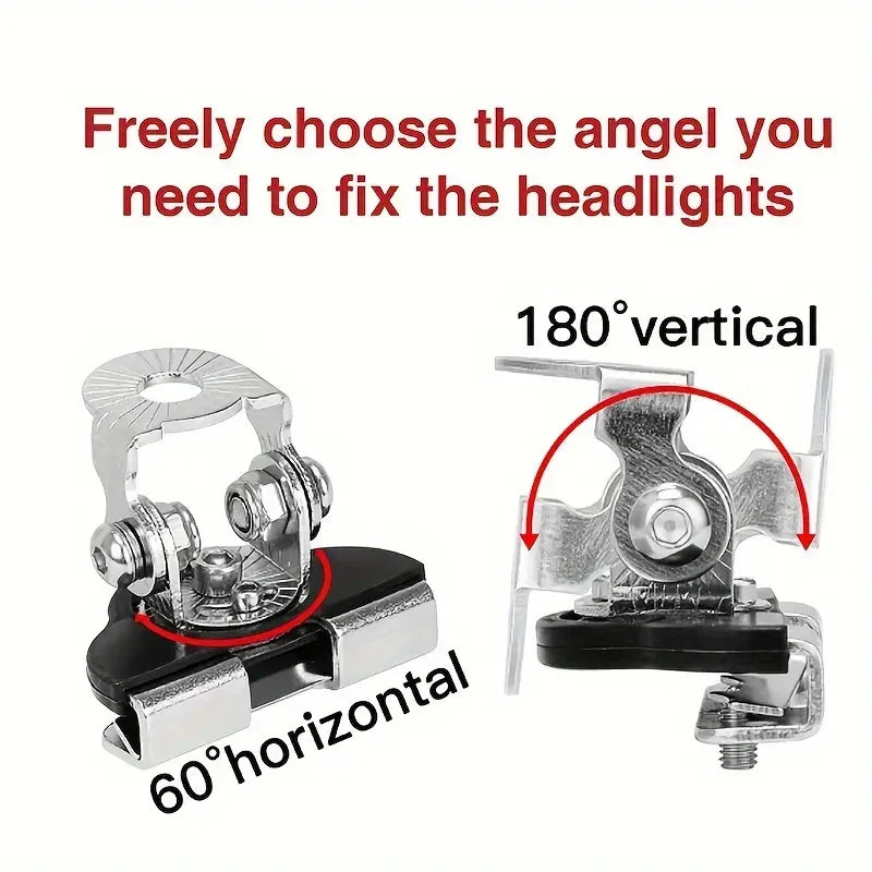 2X Pillar Hood LED Work Light Bar Mount Bracket Clamp for Offroad Vehicles