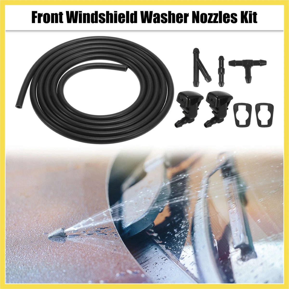 Front Windshield Washer Nozzles Kit for Ford Focus (2008–2009) 8S4Z17603AA