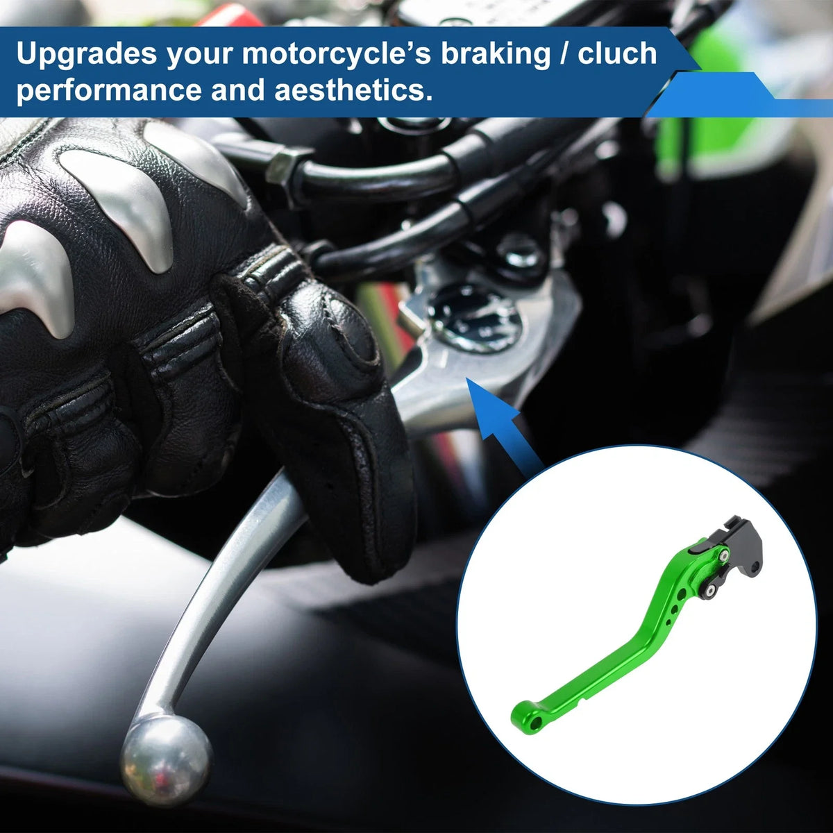 Short Brake Clutch Levers for Suzuki GSXR600 (1997–2003) Green 1 Pair