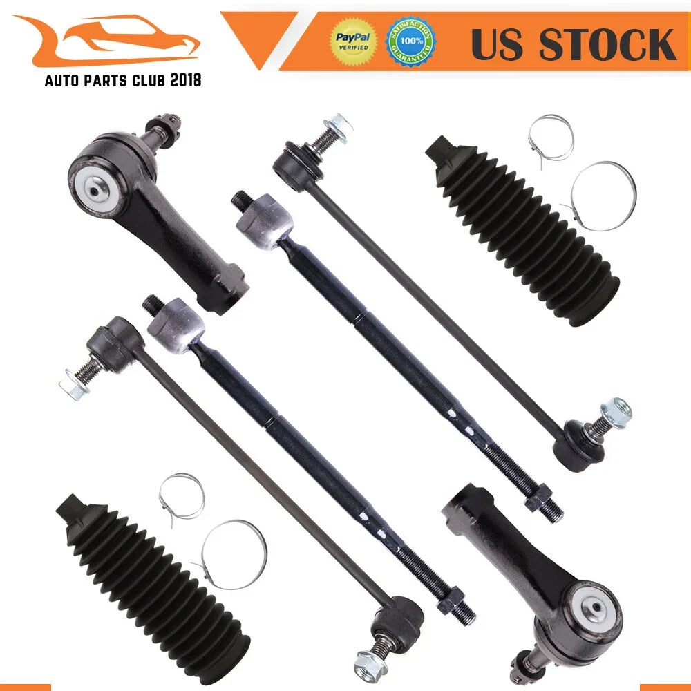 8pcs Front Steering Tie Rod Sway Stabilizer Bar for Chevrolet Equinox (2005–2007)