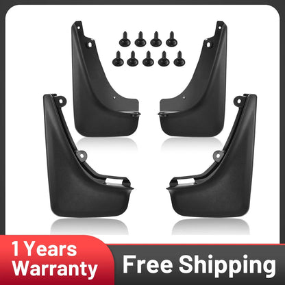 Front and Rear Splash Guards 4PC for 2019–2023 Jeep Cherokee (2.0–3.2L)