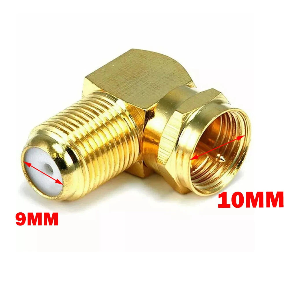 20X 90 Degree Right Angle Gold Plated RG59 RG6U Coaxial Connector Adapters
