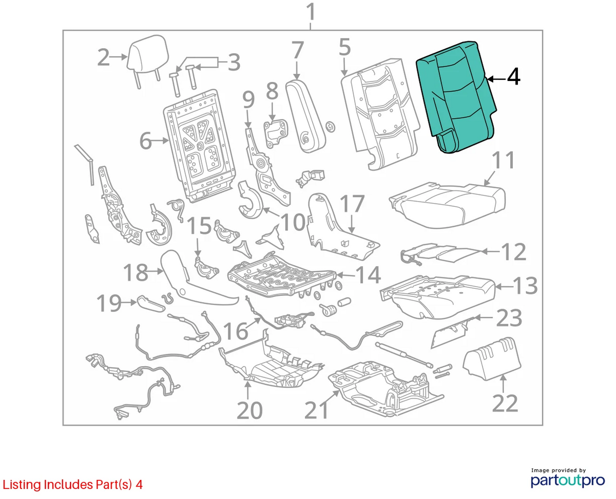 Cover for GMC Chevrolet Yukon Yukon XL (2015–2016) 23450204