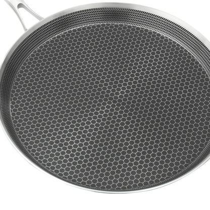 10 Inch Non-Stick Stainless Steel Crepe Pan for Cooking
