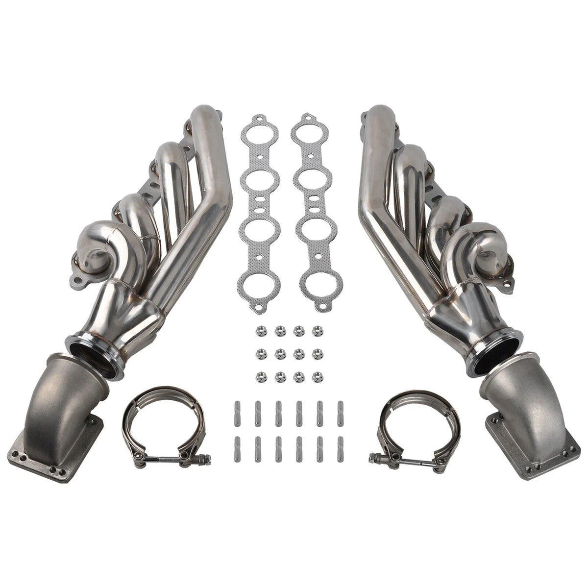 Turbo Exhaust Manifold + Elbow Adaptor T3 T4 V Band 3.0" for LS1 LS3 LS6 LSX V8 (2000–2023)