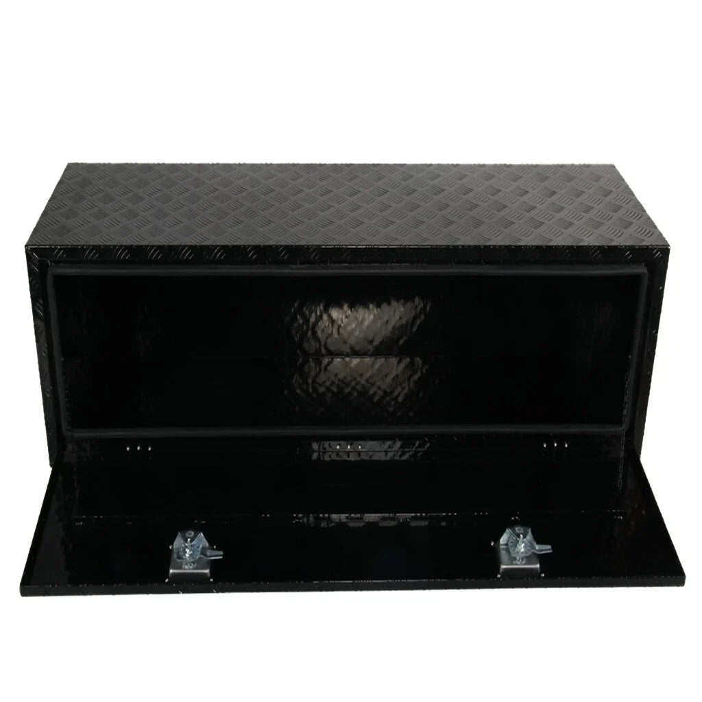 60" x 18" x 18" Black Aluminum Tool Box for Pickup Truck (Fits Most Models)