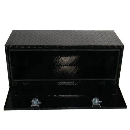 60" x 18" x 18" Black Aluminum Tool Box for Pickup Truck (Fits Most Models)