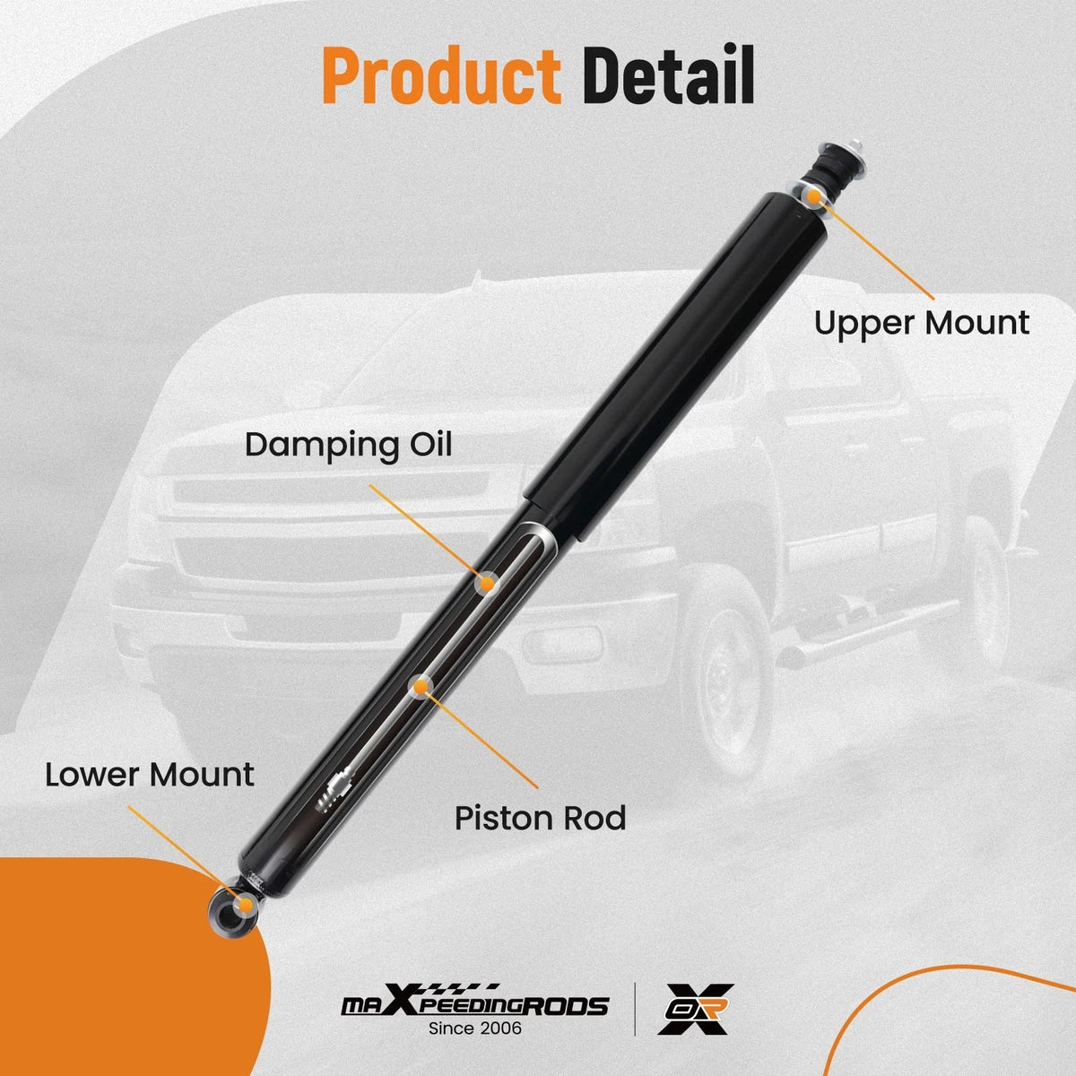 Pair Rear Struts Shocks Absorbers for Toyota RAV4 1996–2005