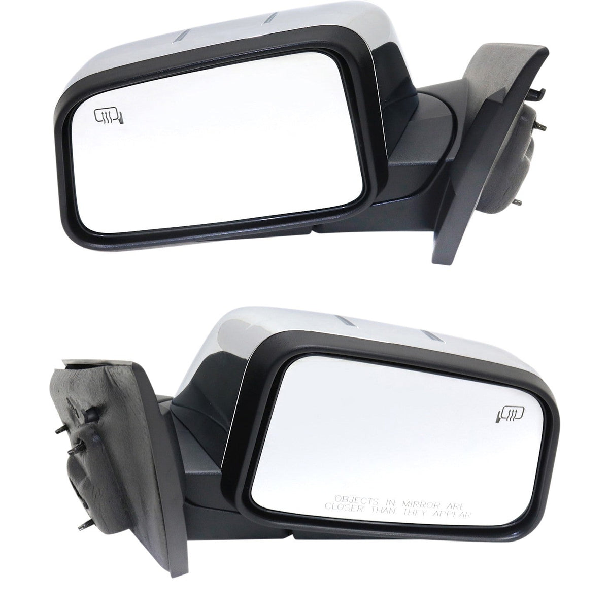 Power Mirror Pair for Lincoln MKX (2007) Heated with Memory Puddle Light Chrome
