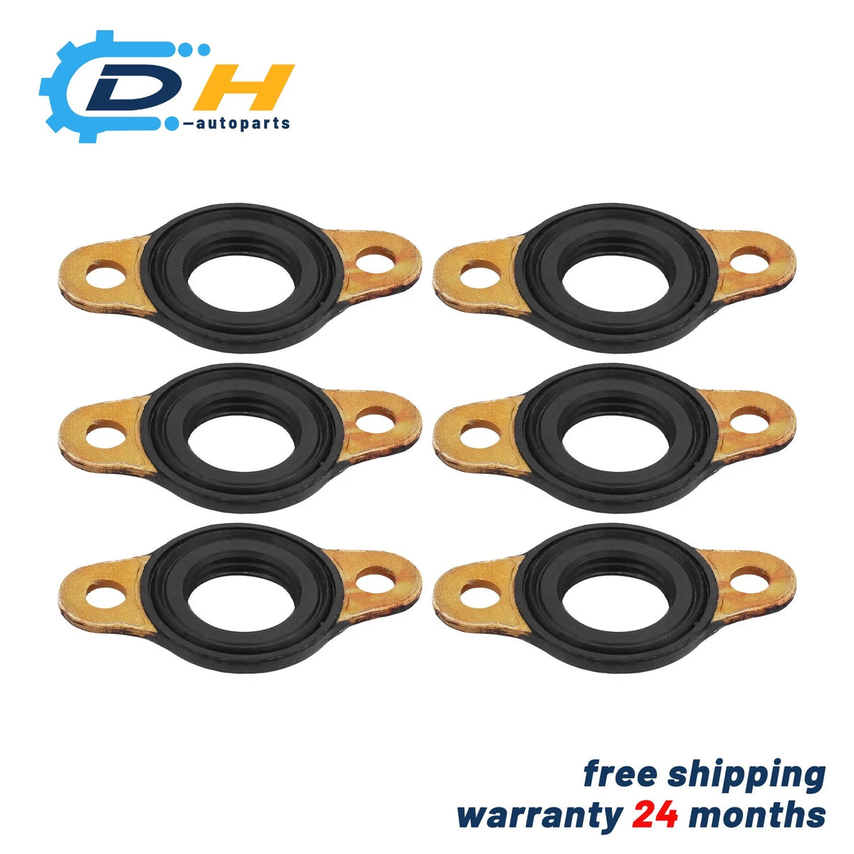 6X Fuel Injector Line Passthrough Seals for Detroit Diesel (A4720780480)