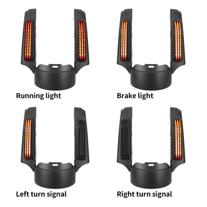 Matte Carbon Fiber Rear Fender Fascia LED Light for Harley Road Glide (2014–2023)