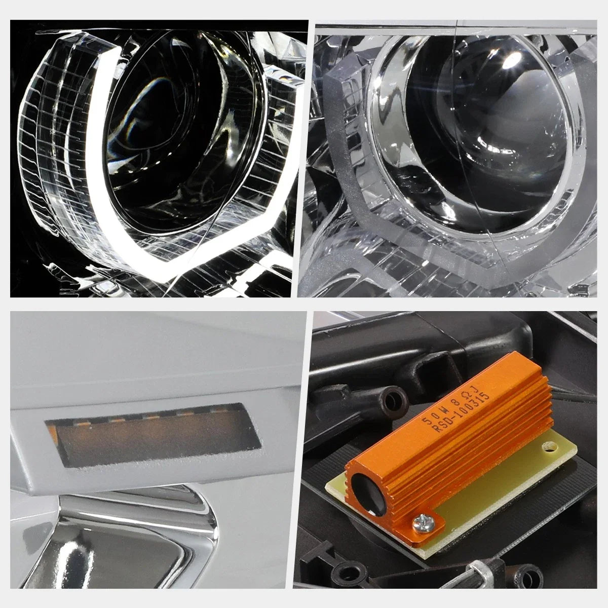 3D LED U-Halo Sequential Signal Lamp HID Projector Headlights for BMW F10 (2011–2013)