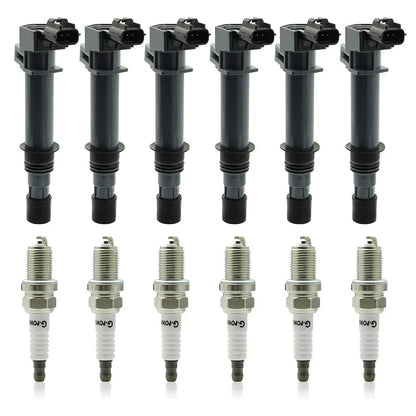 6pc spark plugs & ignition coil packs UF270 for Jeep Liberty (2002–2008)