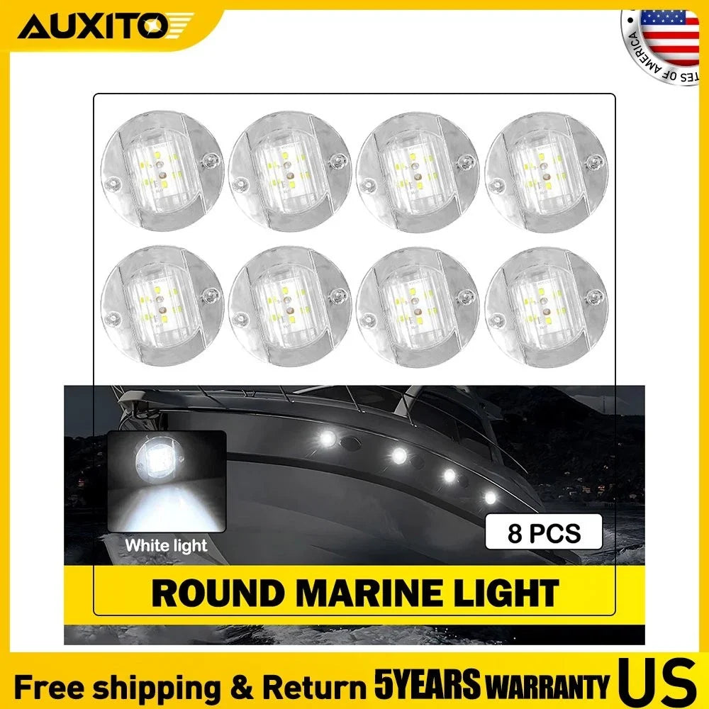 8 Unit LED Stern Navigation Light for Marine Boat (Waterproof)