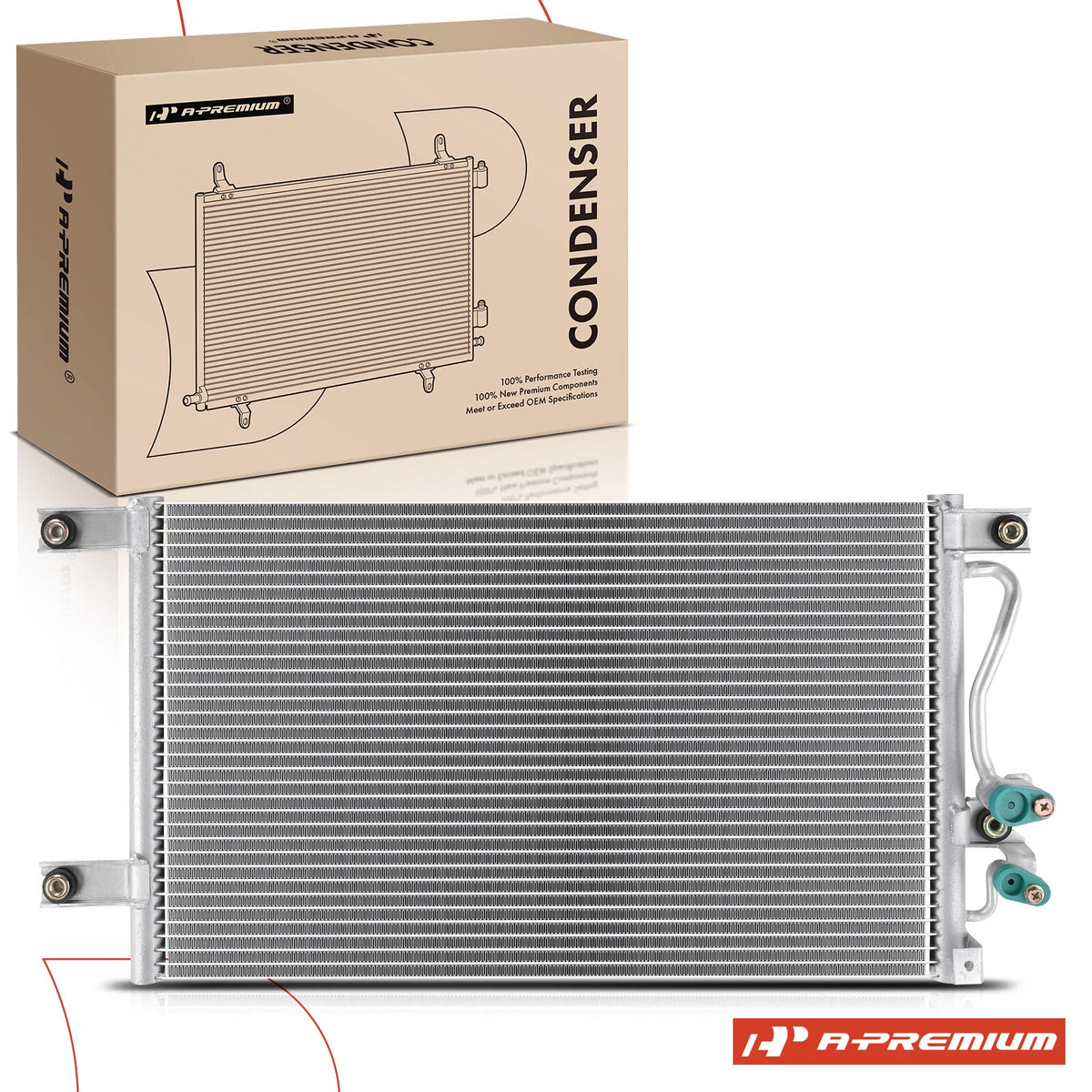 A-Premium A/C Condenser with Bracket for Mitsubishi Montero Sport (1997–2004) MR360415, MI3030122, 4839