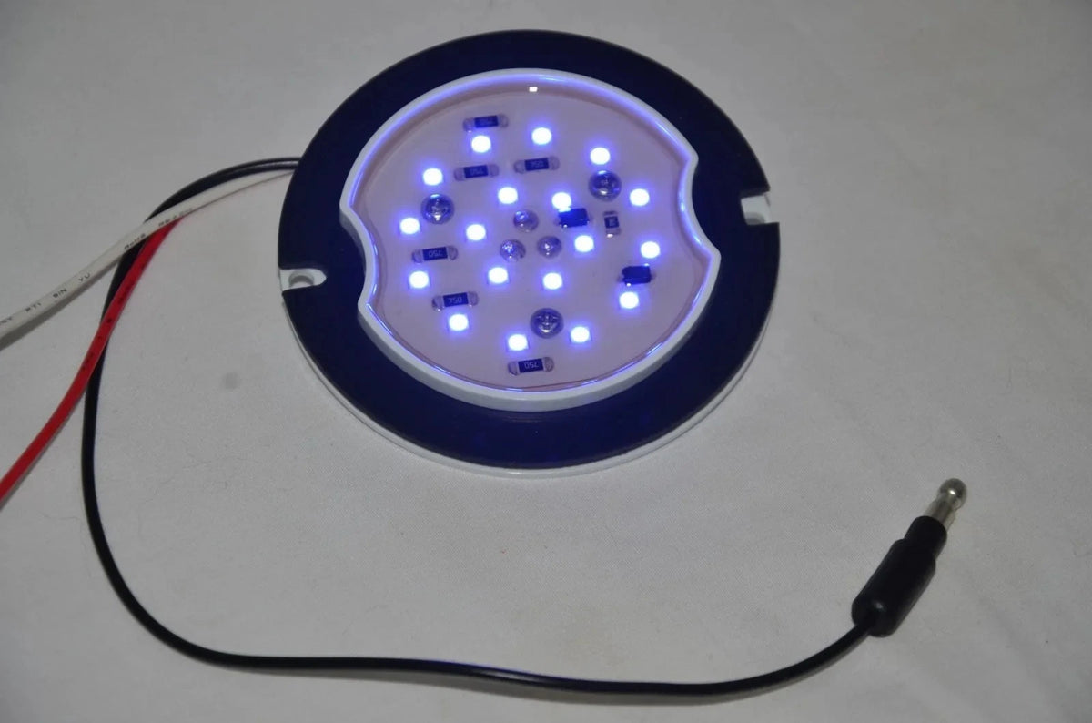 Glass Lens Conversion Light Base for (2018–2023) 81853, 3 Wire, Blue SMD LEDs