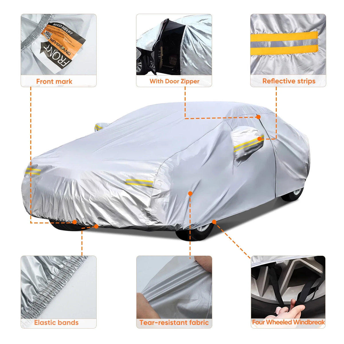 Full Car Cover for BMW 5-Series (2011–2017) Heavy Duty Waterproof UV Protector