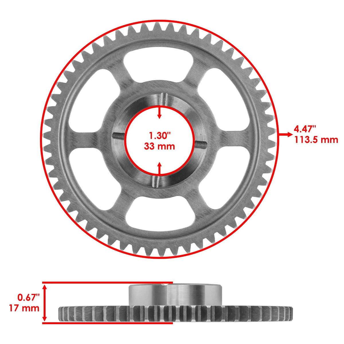 Starter Clutch Gear Idler for Suzuki LT-R450 LT-R450Z (2006–2009) IG101AA2001, 1260045850, 0926324012
