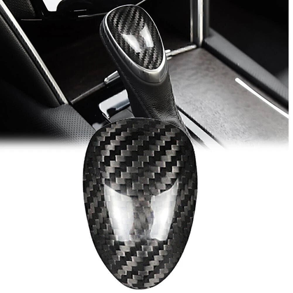 Carbon Fiber Black Gear Shift Knob Cover Trim for Cadillac ATS (2013–2019)