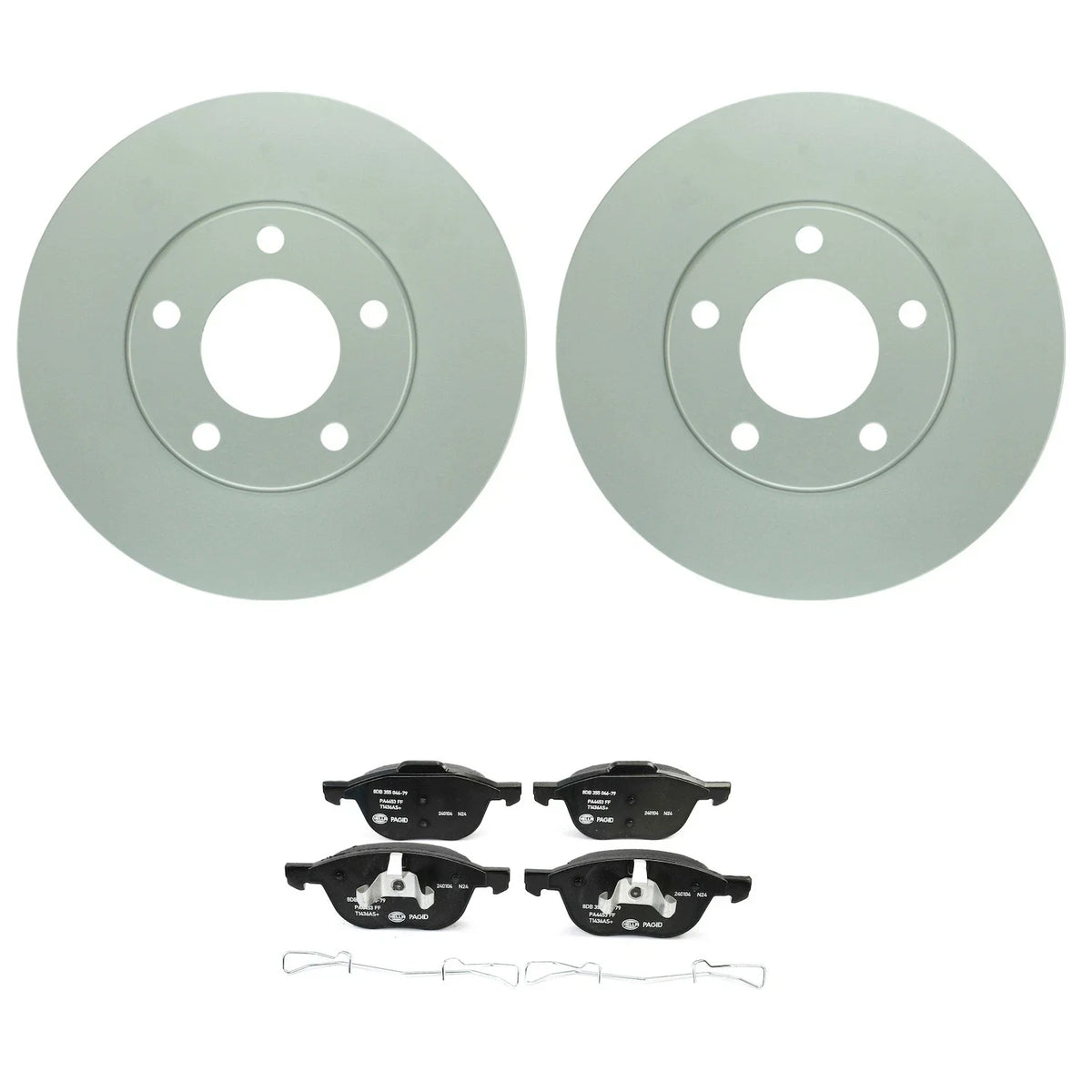 Bosch QuietCast Front Rotors & Hella Semi-Met Brake Pad Kit for Mazda 3 (2004–2013)
