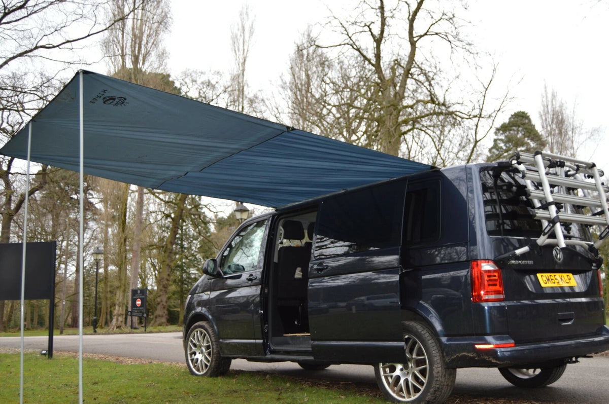 Awning Canopy Set for Campervan Caravan (2.4m x 3m, Dark Grey)