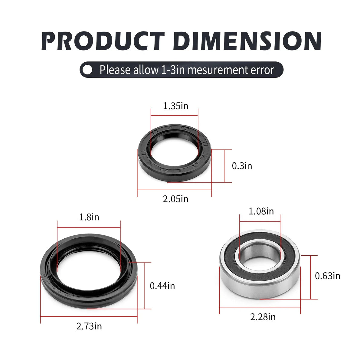 Rear Brake Drum Bearing Dust Seal Oil Seal for Yamaha Bruin 250 (2005–2006)