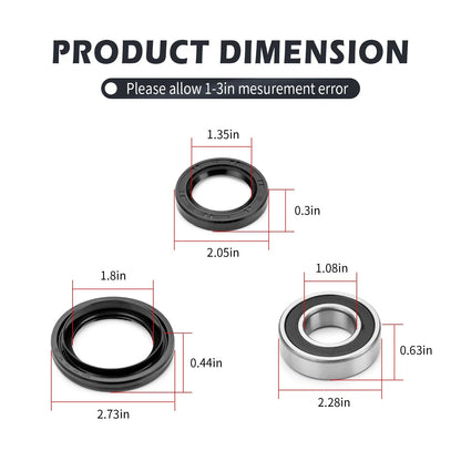 Rear Brake Drum Bearing Dust Seal Oil Seal for Yamaha Bruin 250 (2005–2006)