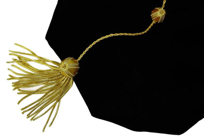 Doctoral Graduation Tam Velvet Gown with Gold Bullion Embellishments