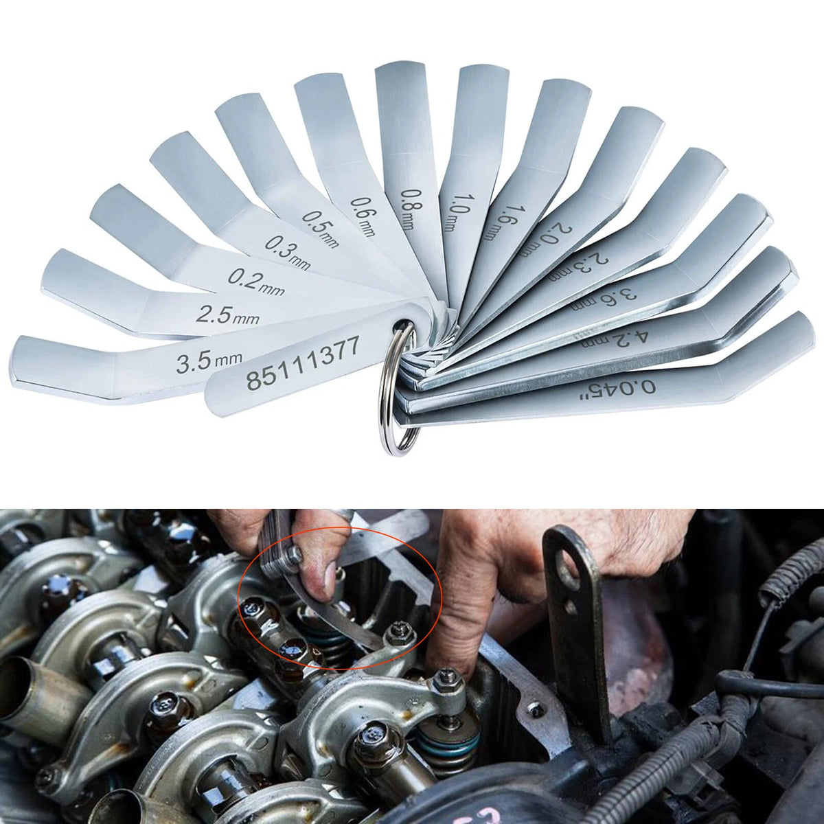14Pcs Feeler Gauge Tool Set for MP7 MP8 MP10 D13 D12 D16 Engines
