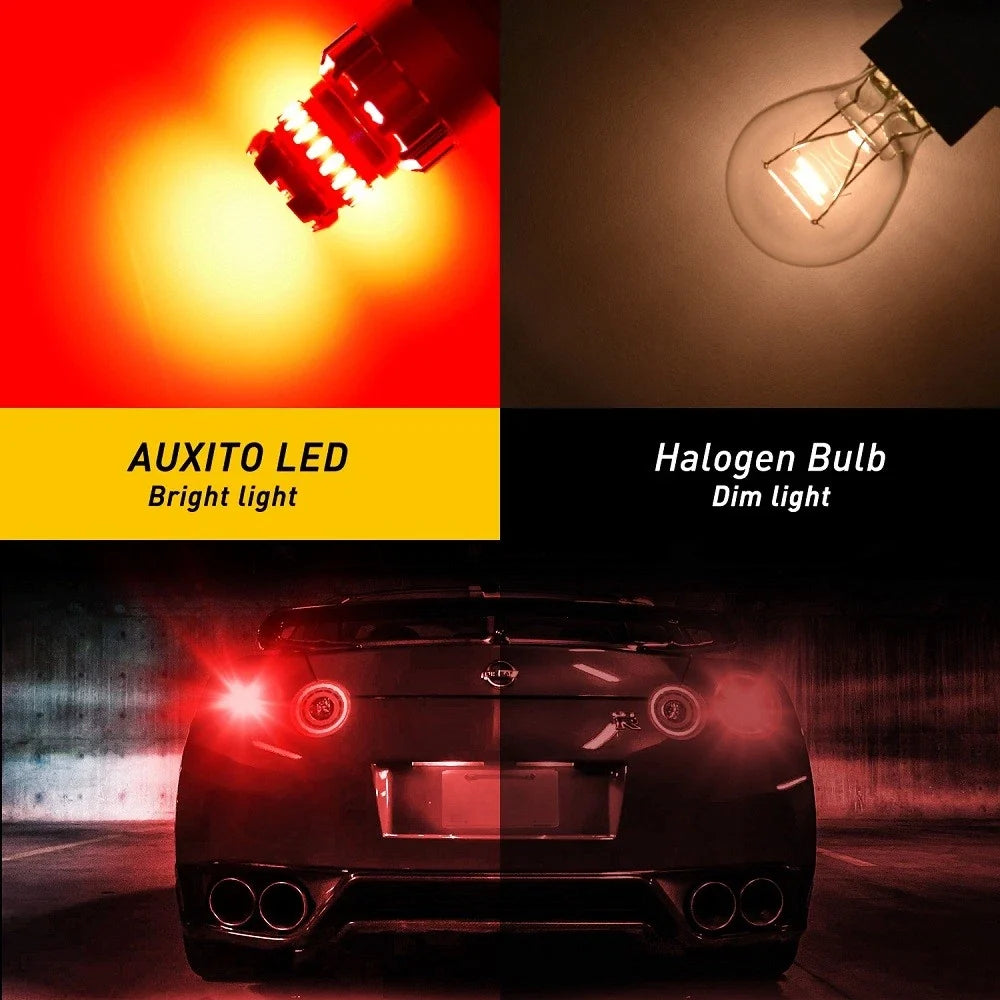 2X 3157 LED Strobe Brake Tail Stop Light for Universal Vehicles