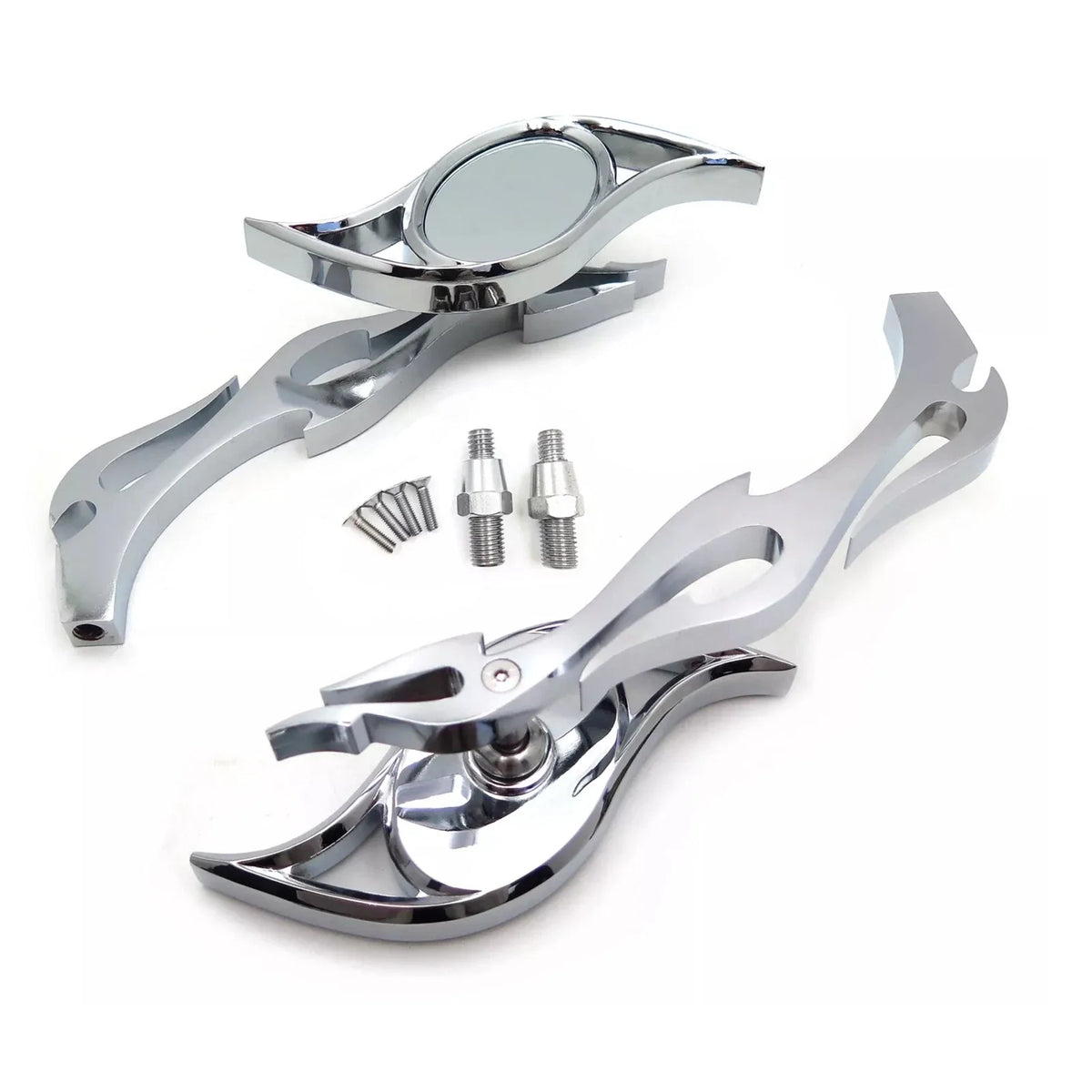 Chrome Wisdom Eye Running Mirrors for Yamaha Cruiser (Royal Star, Road Star, V-Star)