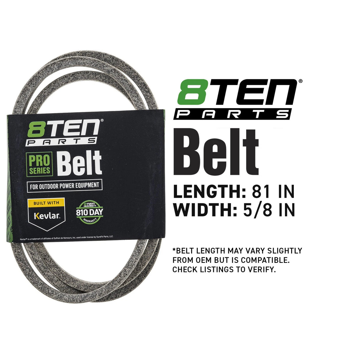 8TEN Kevlar Belt for Ferris DD HydroWalk DDS48 DD48KA (754-0182, 9003015)