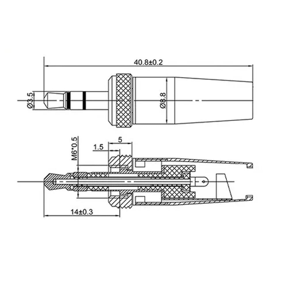 2X 3.5mm Stereo Plug Connectors for Sennheiser Wireless Microphone
