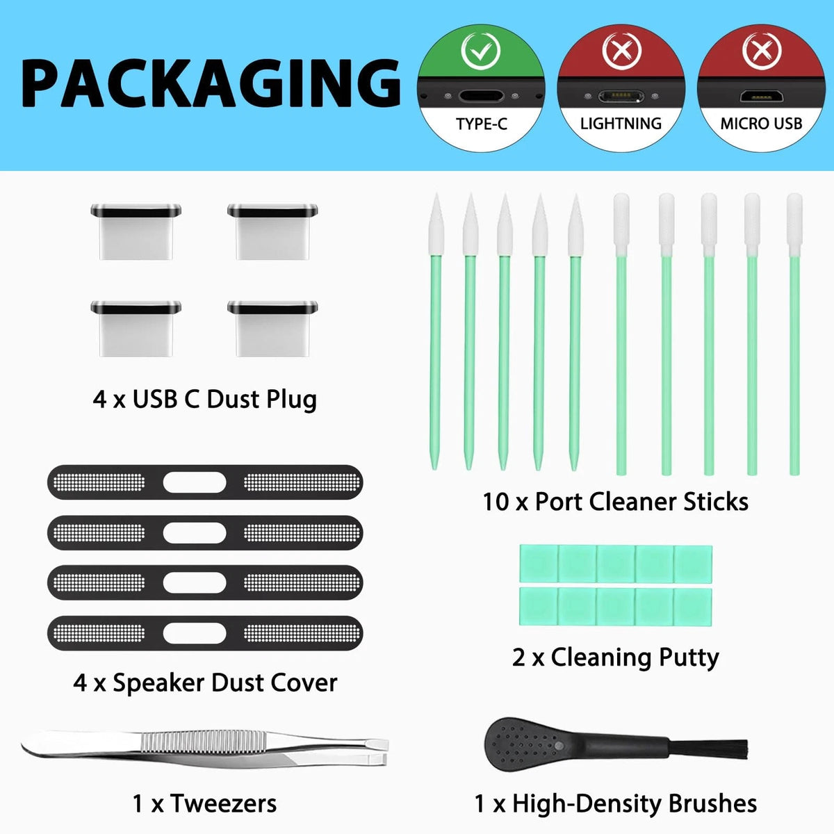 USB C Dust Plug Cover for iPhone 15/16/17 (2023–2023) - Deep Black