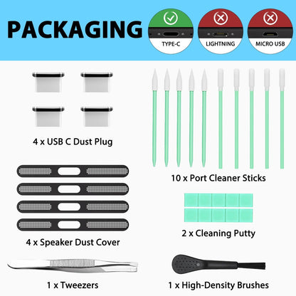 USB C Dust Plug Cover for iPhone 15/16/17 (2023–2023) - Deep Black