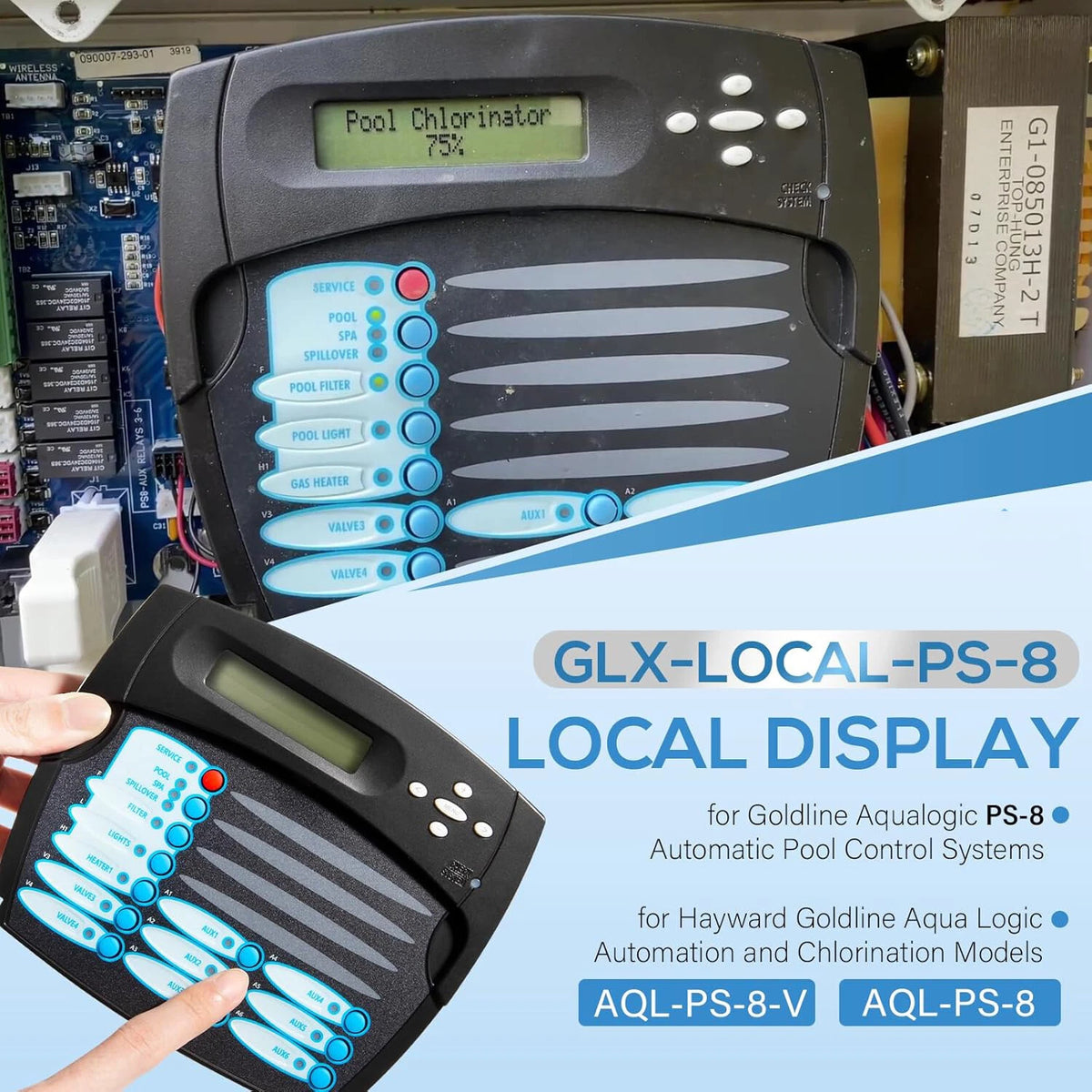 GLX-Local-PS-8 Local Display for Hayward Goldline Aqua Logic