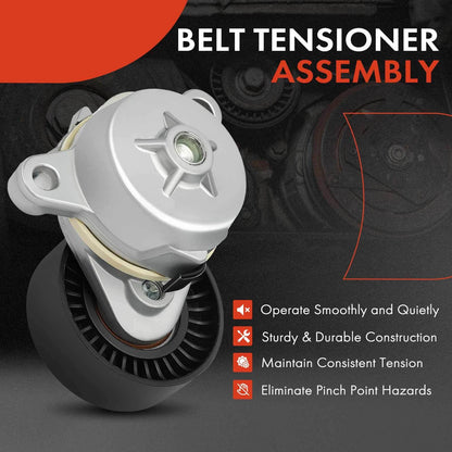 Belt Tensioner with Pulley for Ford F-150 Mustang Expedition (2011–2017) BR3E6B209ED, BR3E6B209EE, BR3Z6B209A