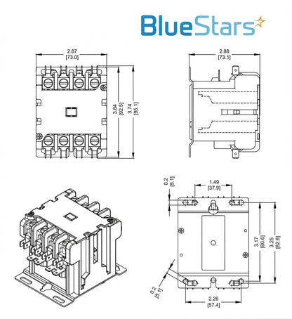 4 Pole Contactor 40 Amp for