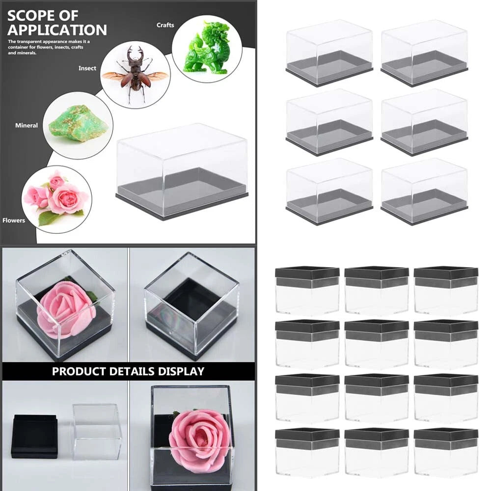 Transparent Rectangle Display Case for Jewelry Organizer
