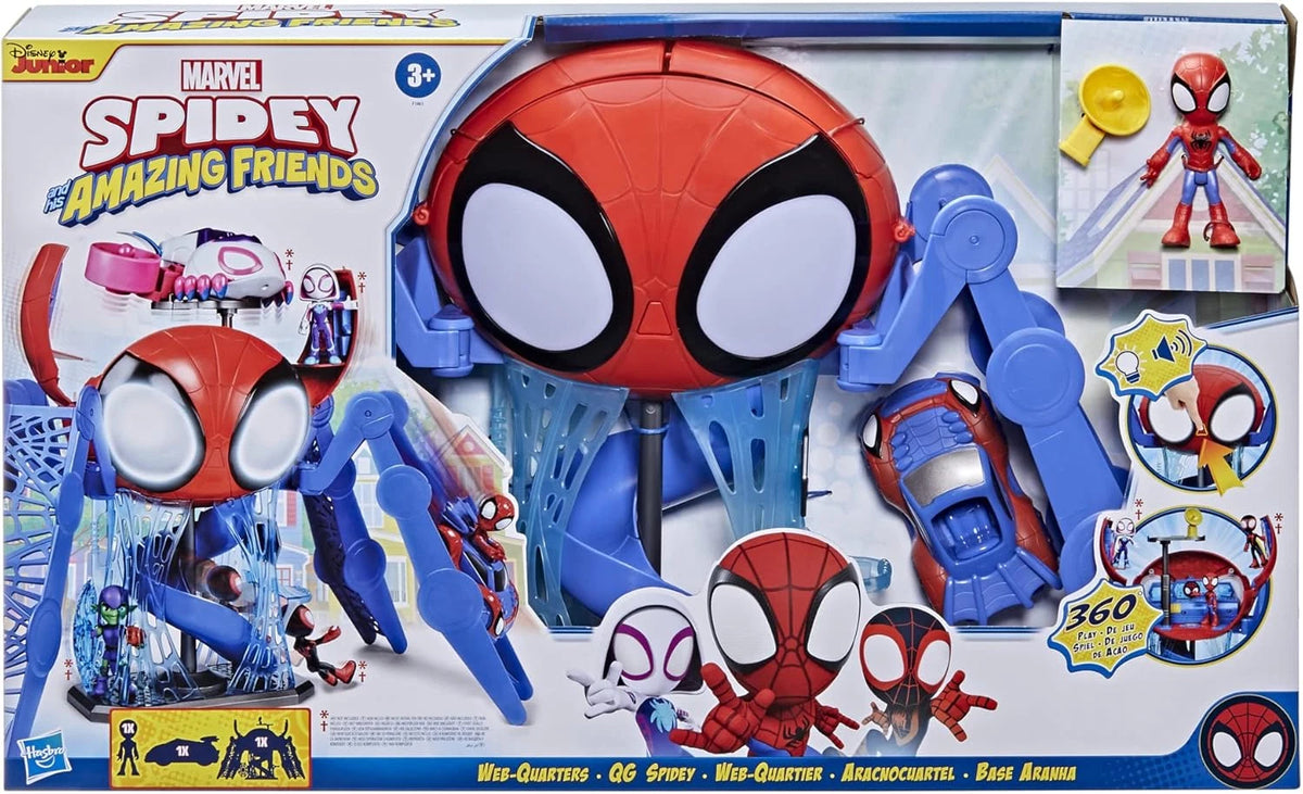 Web-Quarters Playset for Spidey and His Amazing Friends with Lights and Sounds