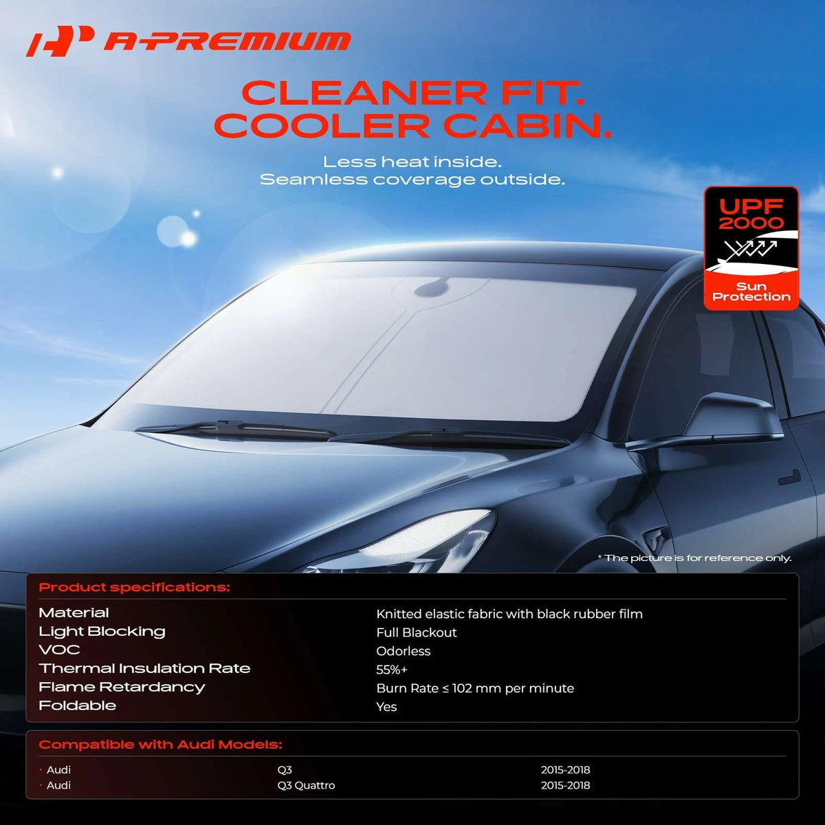 Audi Q3 Sun Shade for Audi Q3 Q3 Quattro (2015–2023)