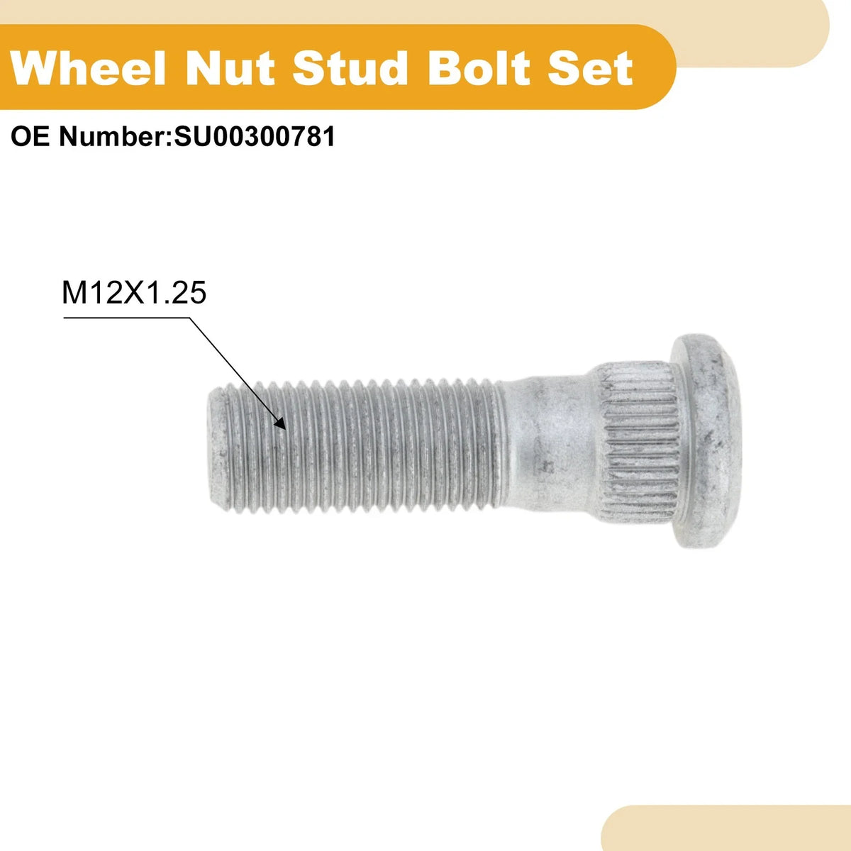 M12x1.25 Wheel Lug Studs for Toyota 86 (2013–2025) - Set of 5