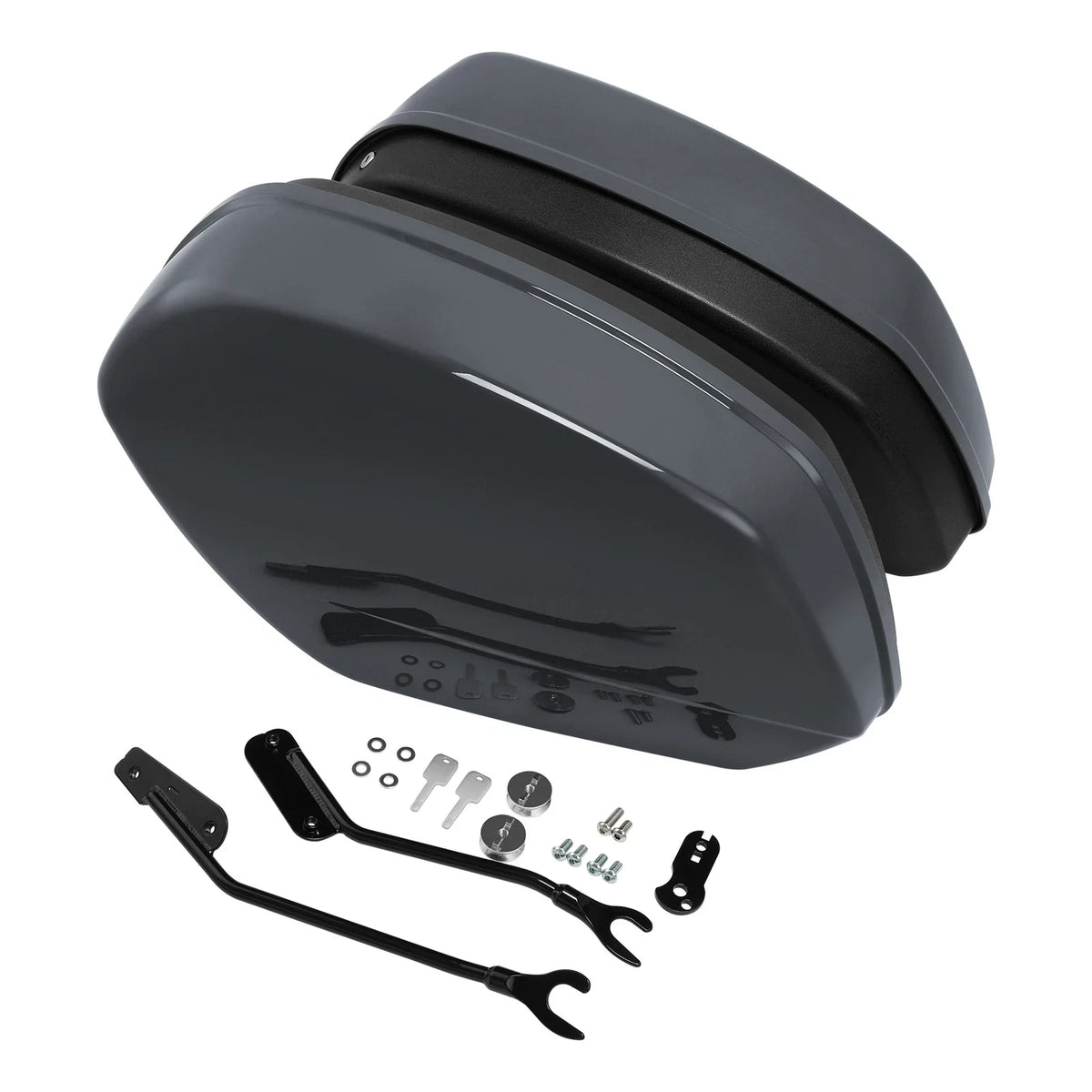 Hard Saddlebags for Harley Softail Low Rider ST FXLRST (2022–2025) Gunship Gray