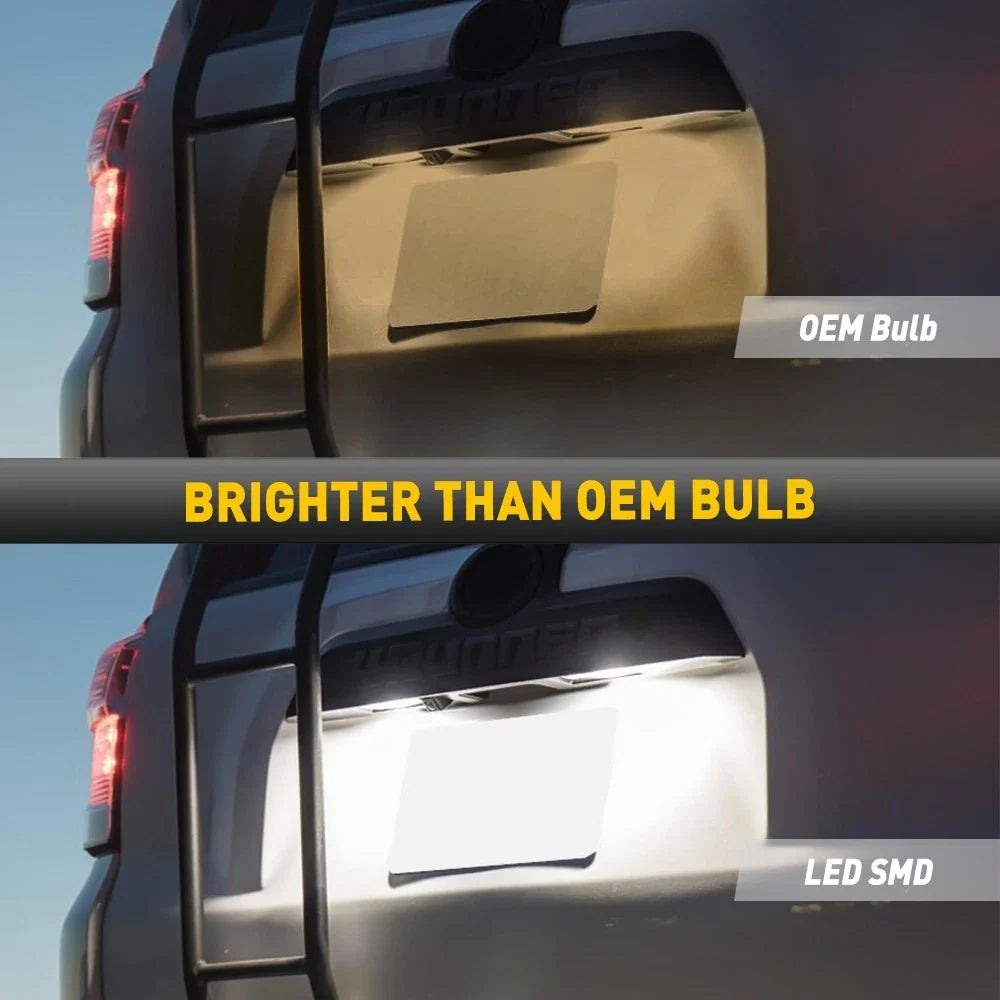 4x LED Rear License Light Plate for Toyota Camry Yaris Highlander Prius Avalon (2010–2023)