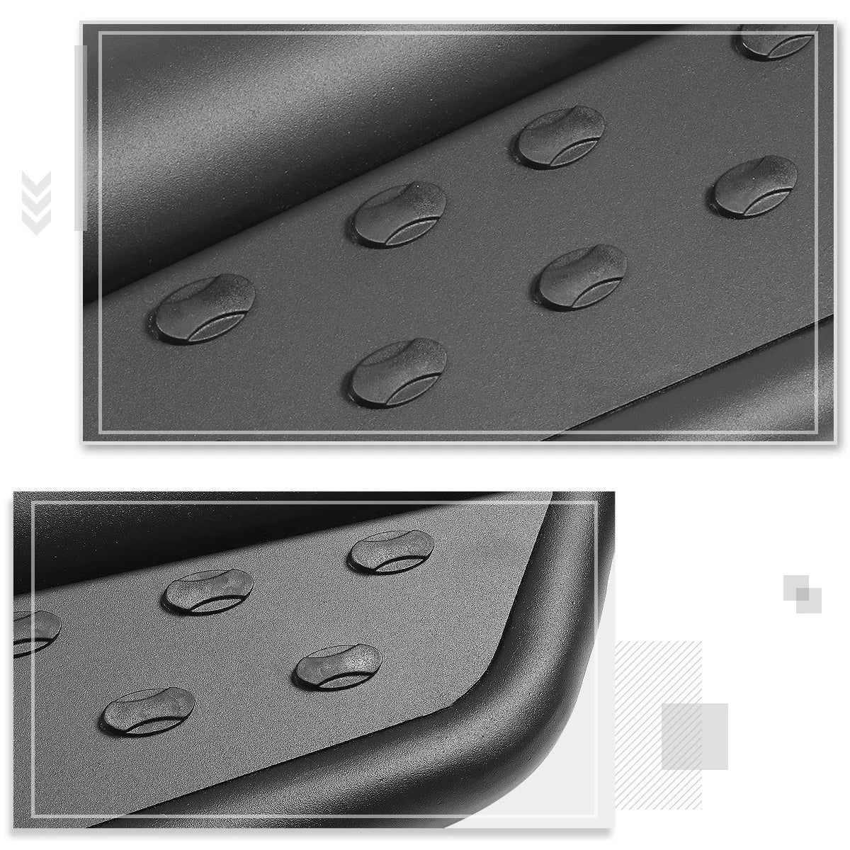 Set of 2 Side Step Nerf Bars for Ford F150 Extended Cab (2015–2020) Matte Black