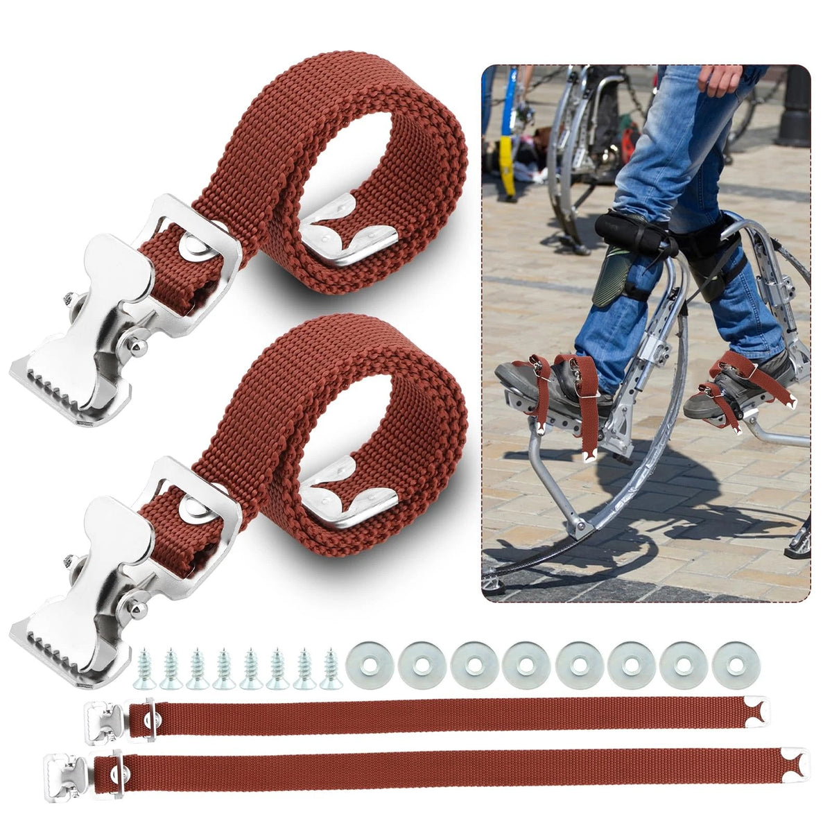 4PCS Adjustable Leg Band Straps for Drywall Stilts