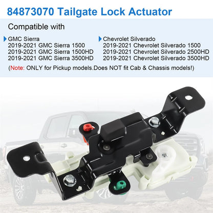 Tailgate Lock Actuator for Sierra Silverado (2019–2025) 84873070, 85054671