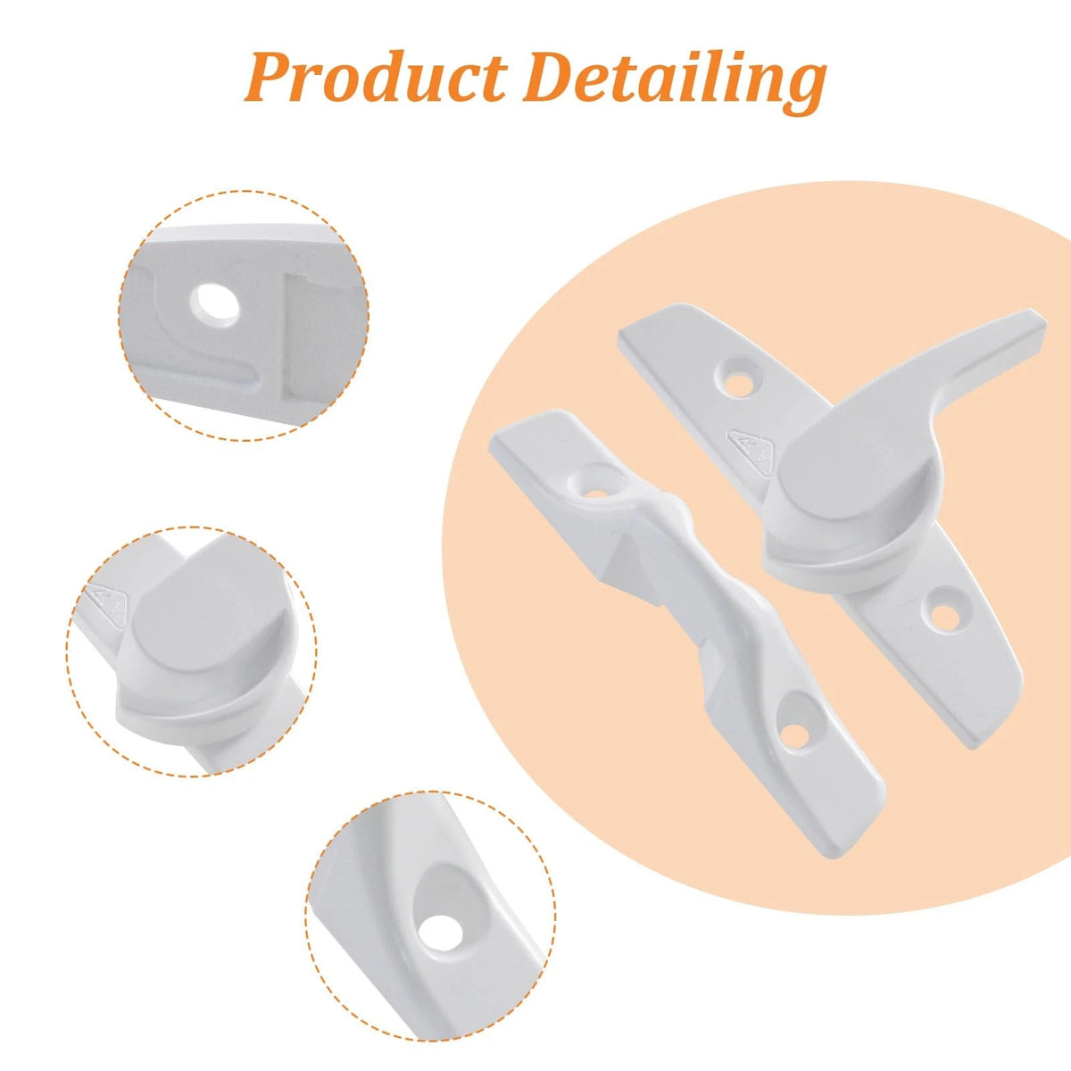 Window Locks & Latches for Andersen Sash Lock and Keeper (White)