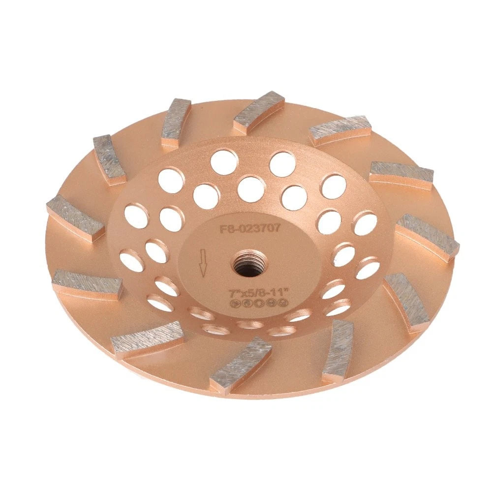 7" Turbo Diamond Abrasive Seg Concrete Grinding Cup Wheel 5/8"-11 Arbor